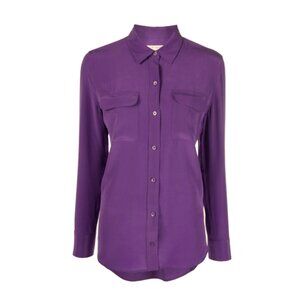 Equipment Essential Silk Shirt Purple Size M